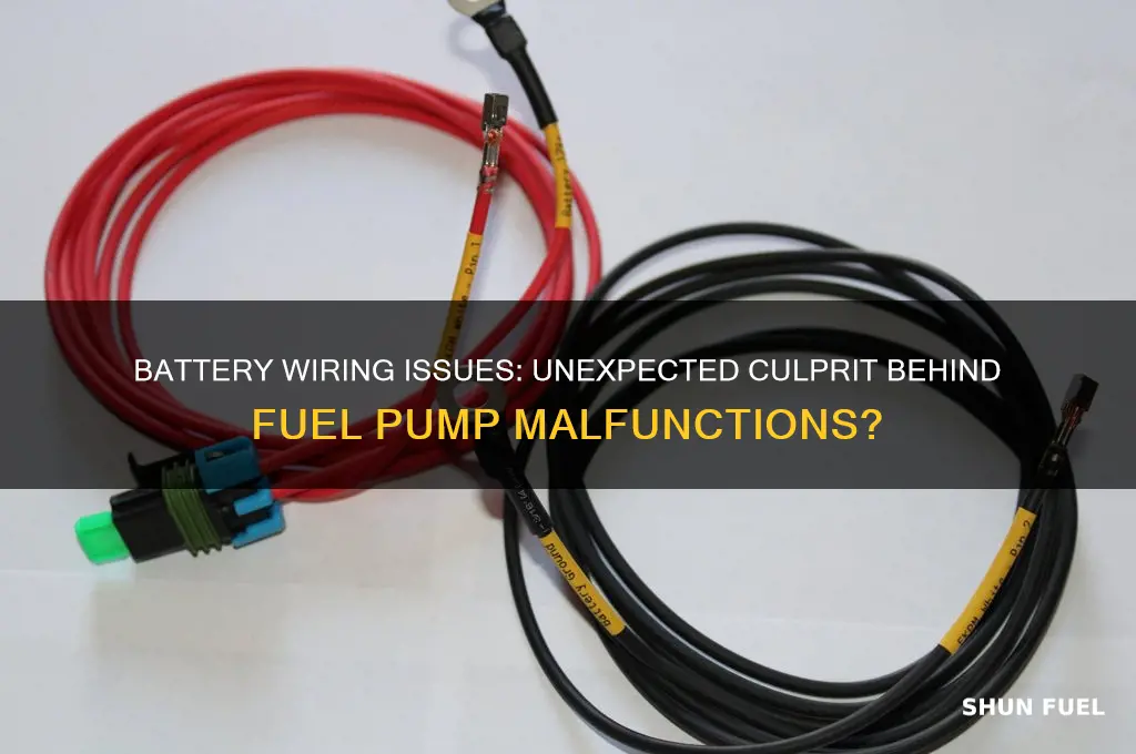 can a battery wiring issue cause fuel pump problems