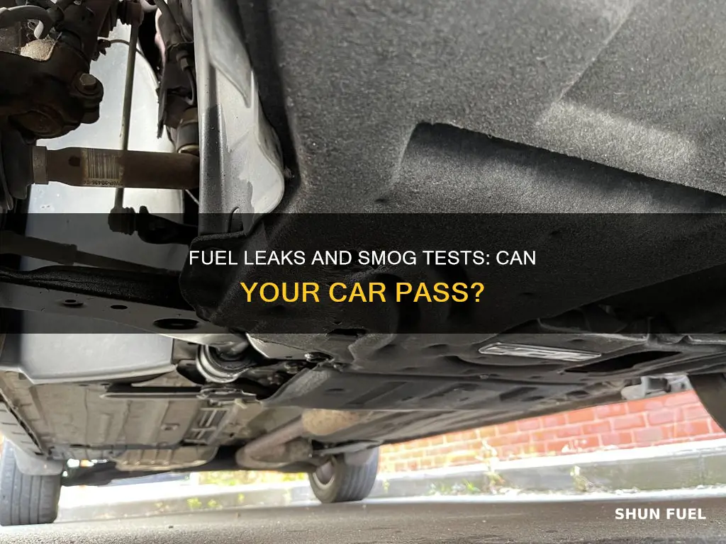 can a car pass smog with a fuel leak