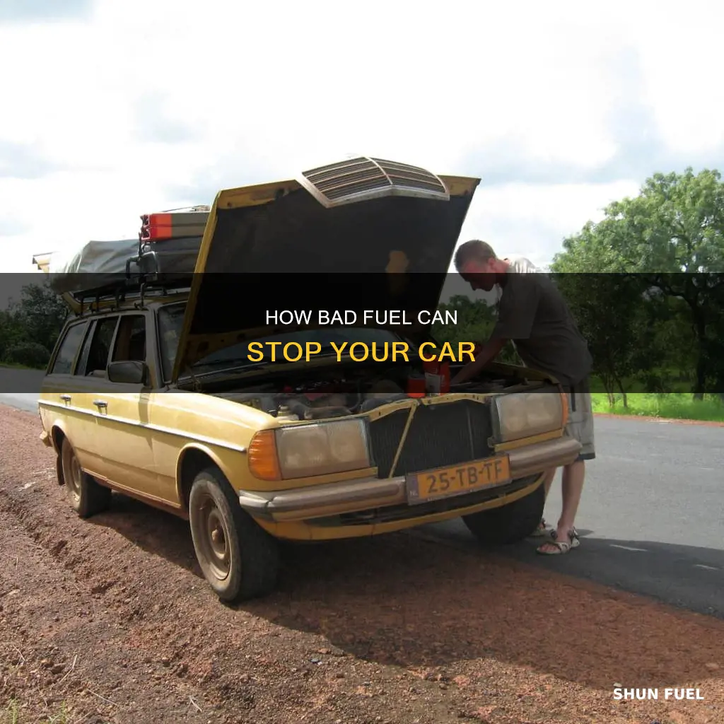 can a car stil run with bad fuel