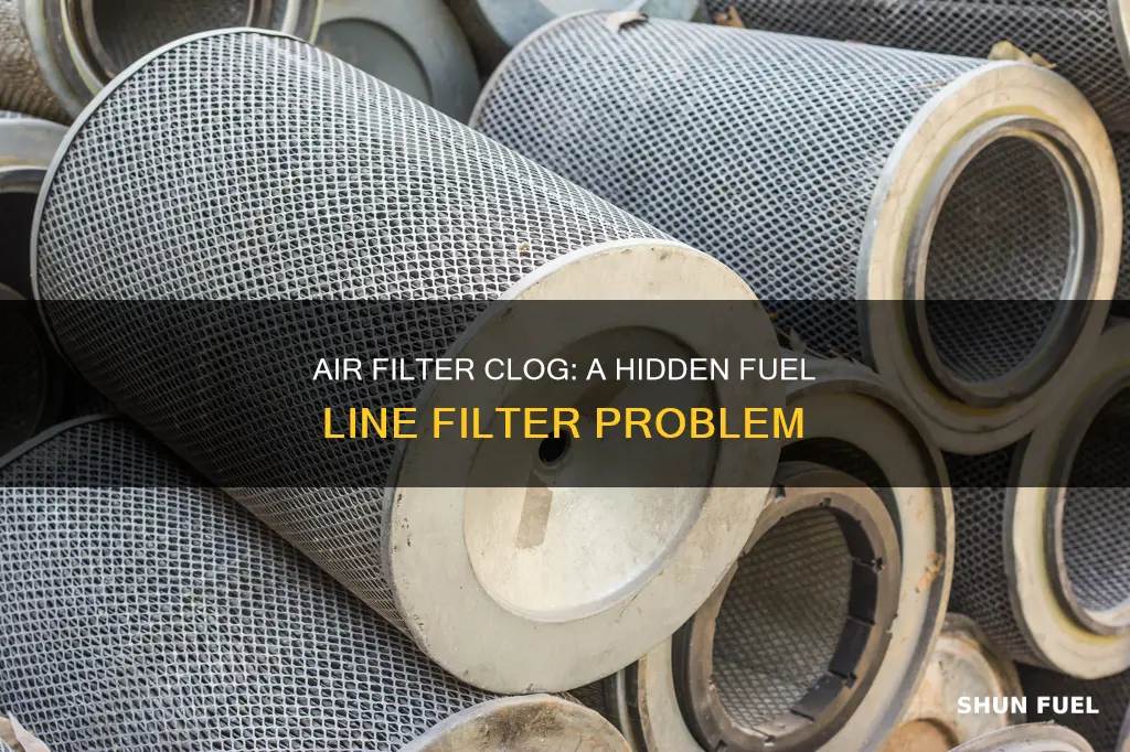 can a clogged air filter cause fuel line filter clogging