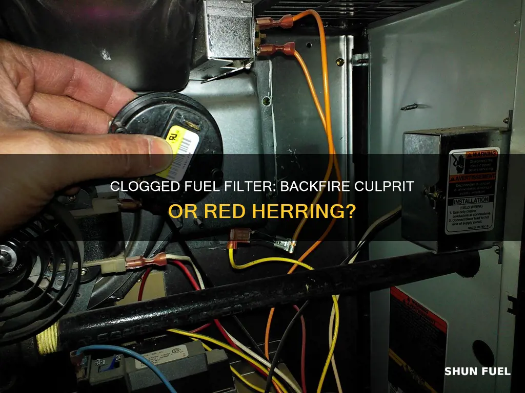 can a clogged fuel filter cause backfire