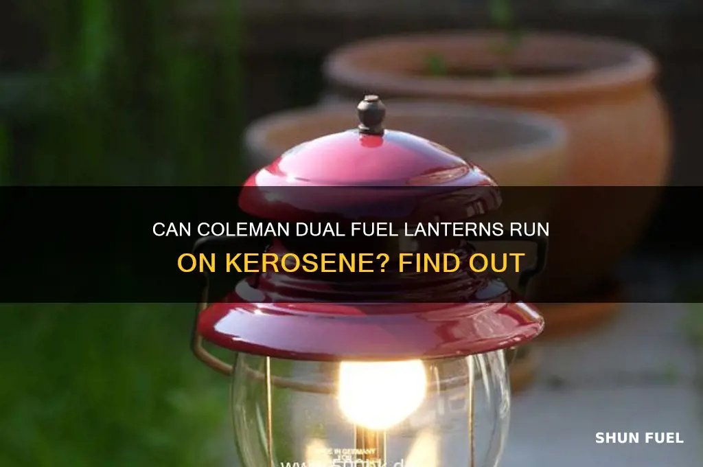 can a coleman dual fuel lantern use kerosene