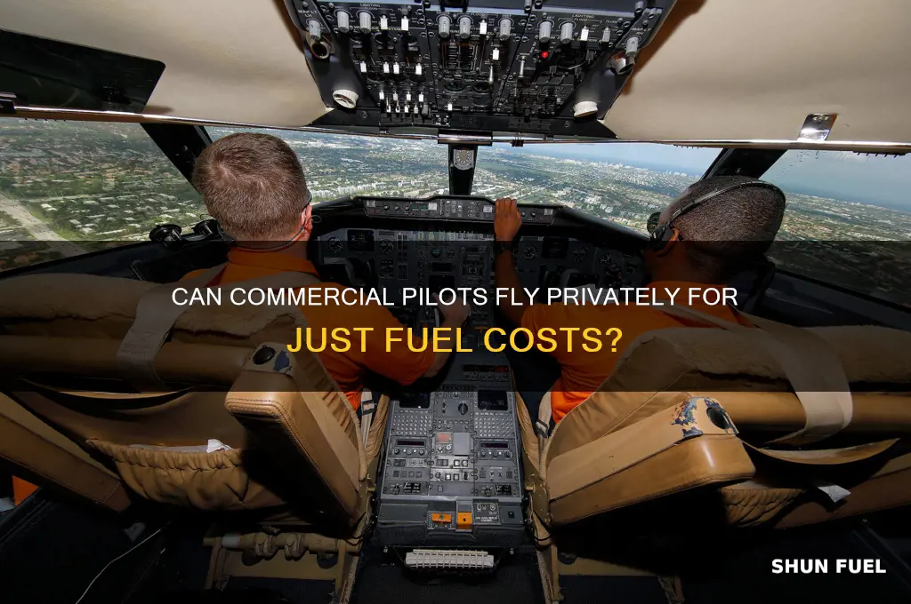 can a commerical pilot fly for fuel costs