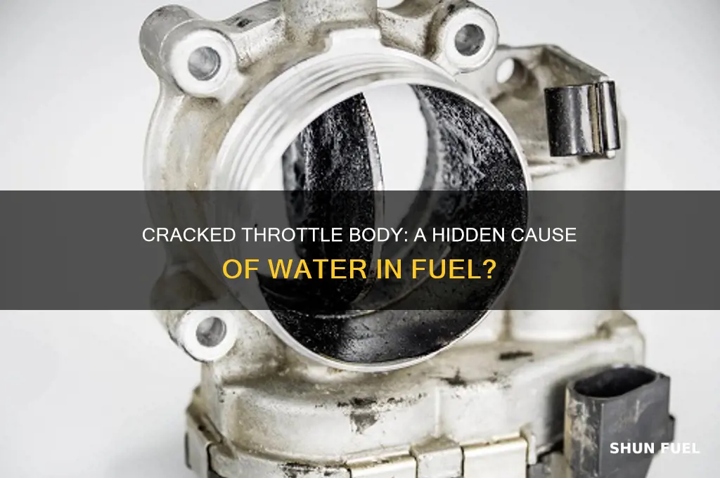 can a cracked throttle body cause water un the fuel