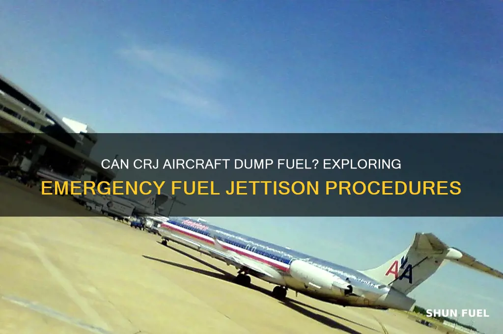 can a crj dump fuel