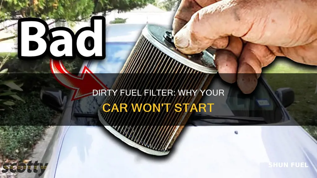 can a dirty fuel filter cause car to not start