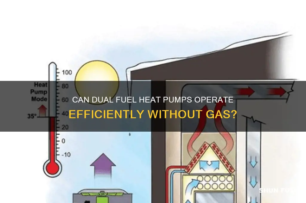 can a dual fuel heat pump run without gas