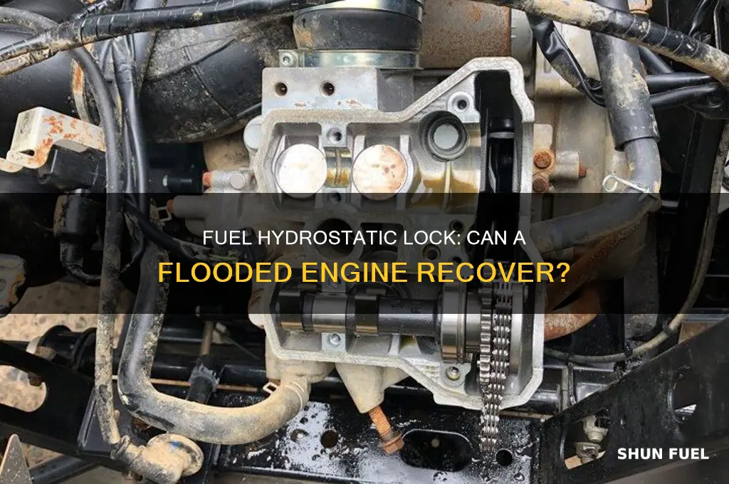 can a flooded engine with fuel hydrostatic lock