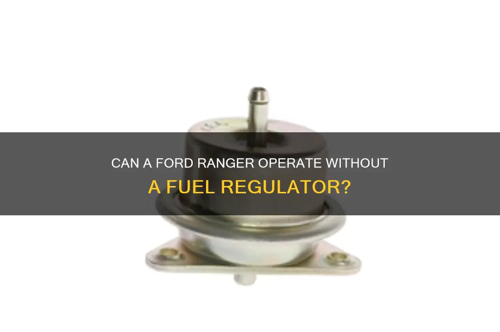 can a ford ranger truck run without the fuel regulator