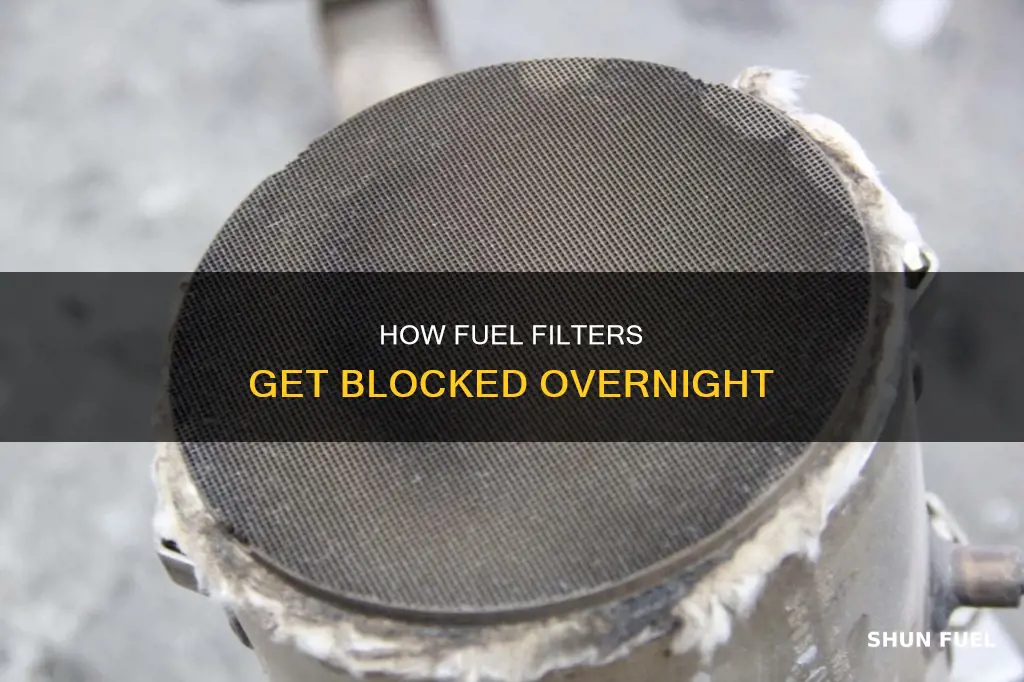 can a fuel filter become blocked overnight