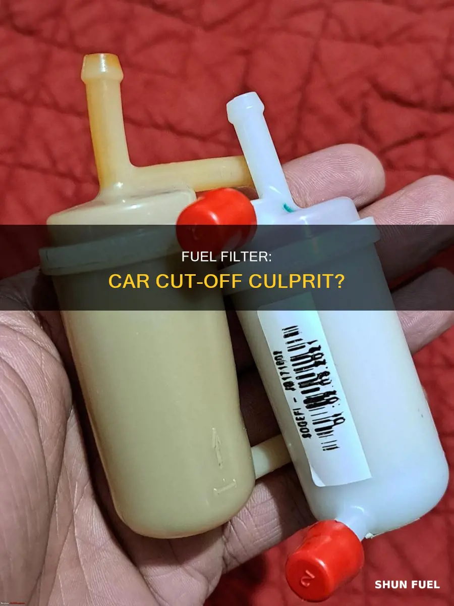 can a fuel filter cause a car to cut off