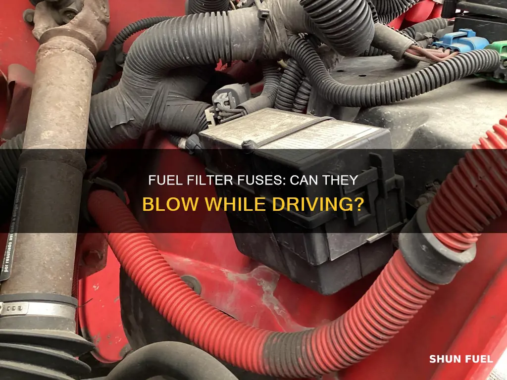 can a fuel filter fuse blow while driving