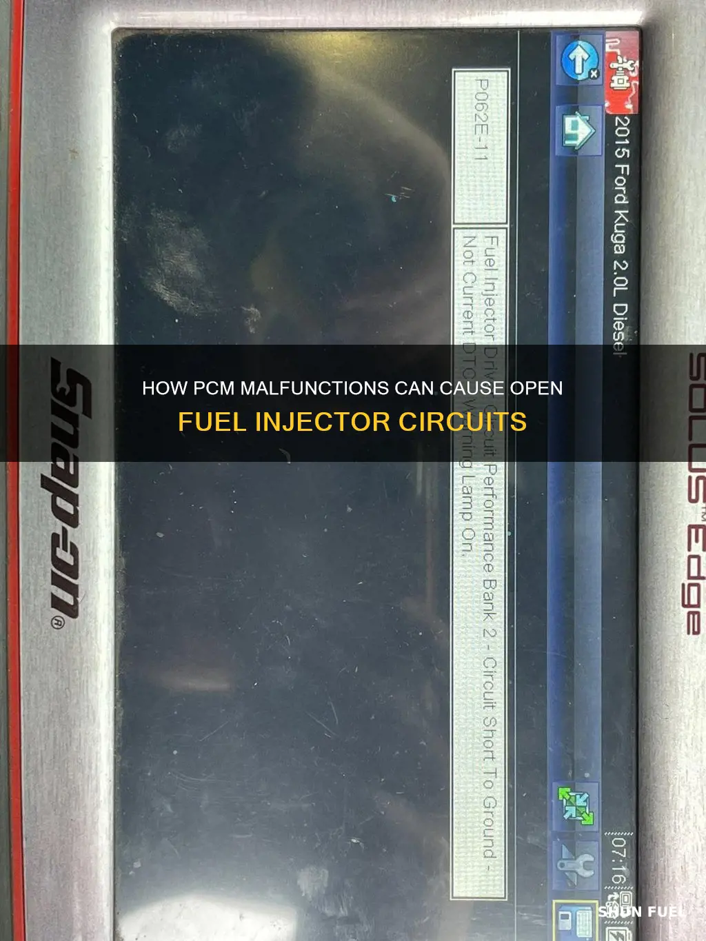 can a fuel injector circuit open because by the pcm