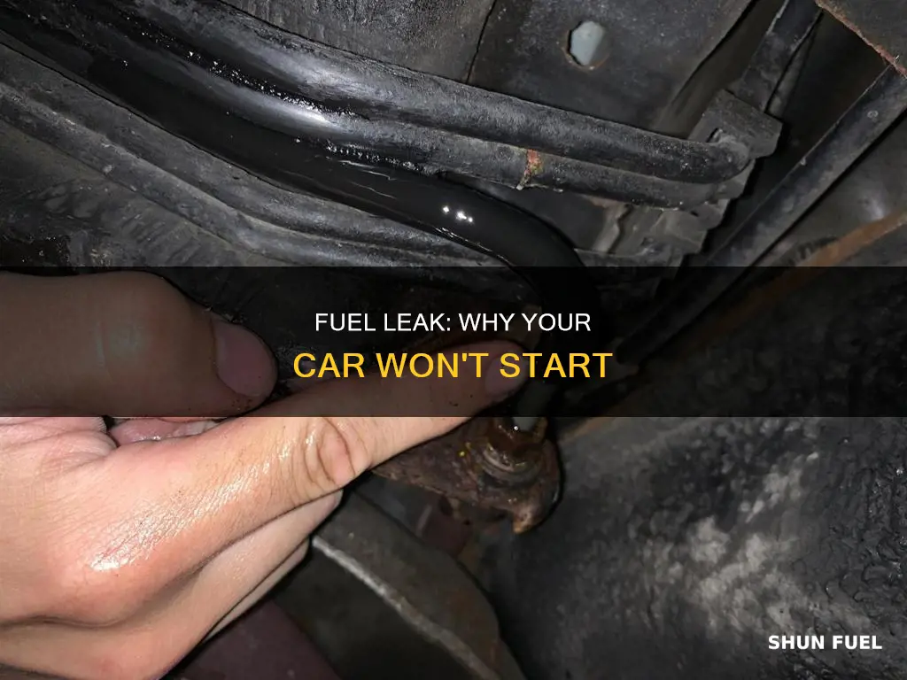 can a fuel leak cause car to not start