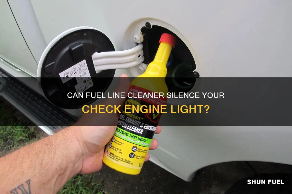 can a fuel line cleaner turn off check engine light