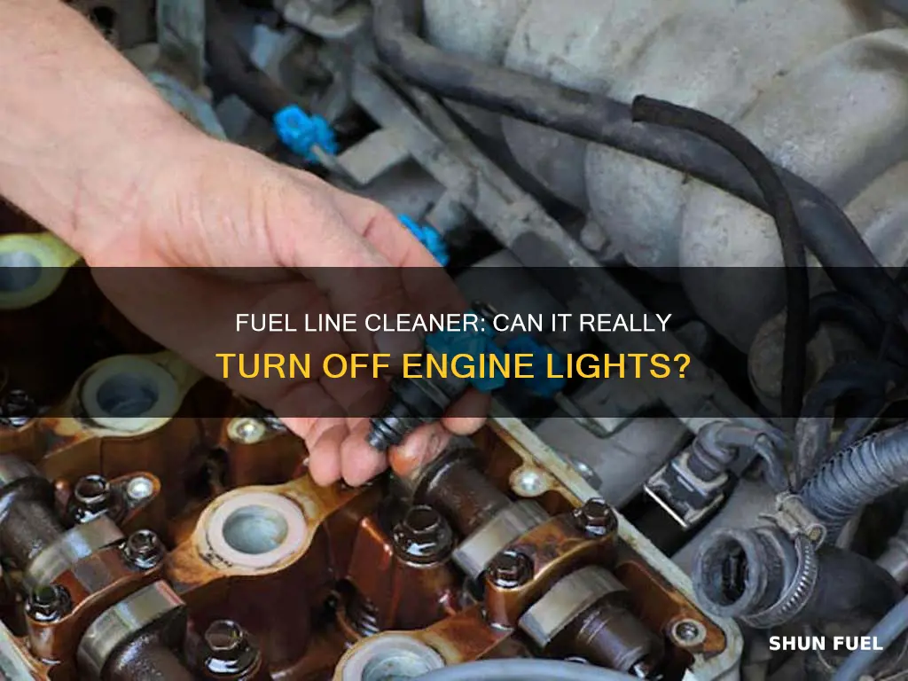 can a fuel line cleaner turn off check engine light