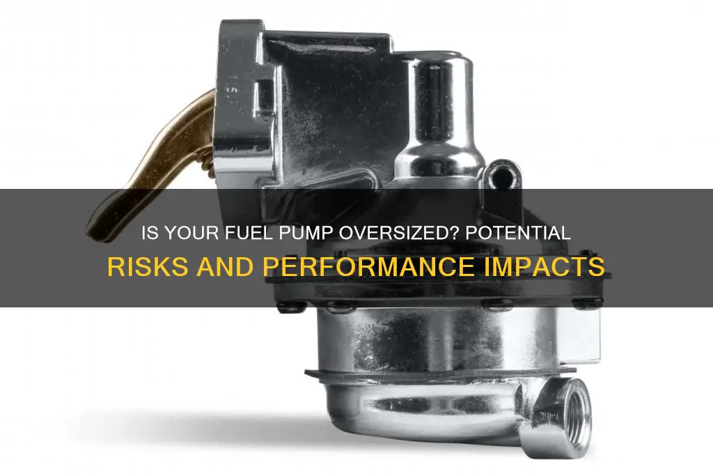 can a fuel pump be too big