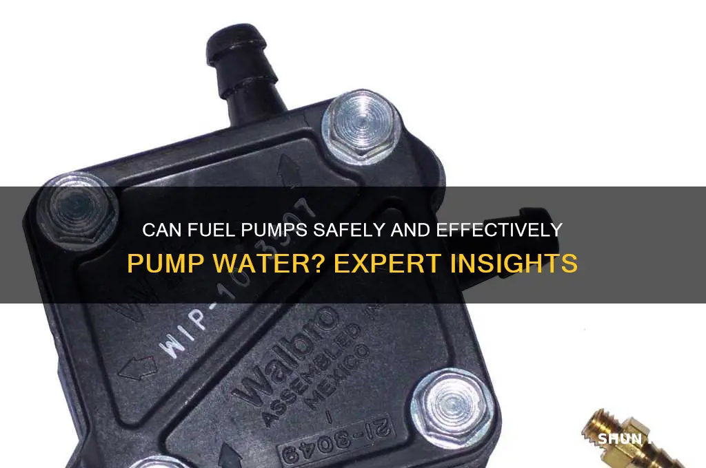 can a fuel pump be used to pump water