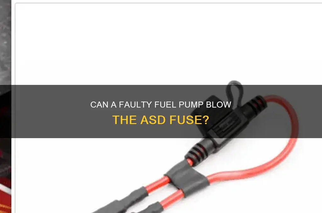 can a fuel pump blow asd fuse