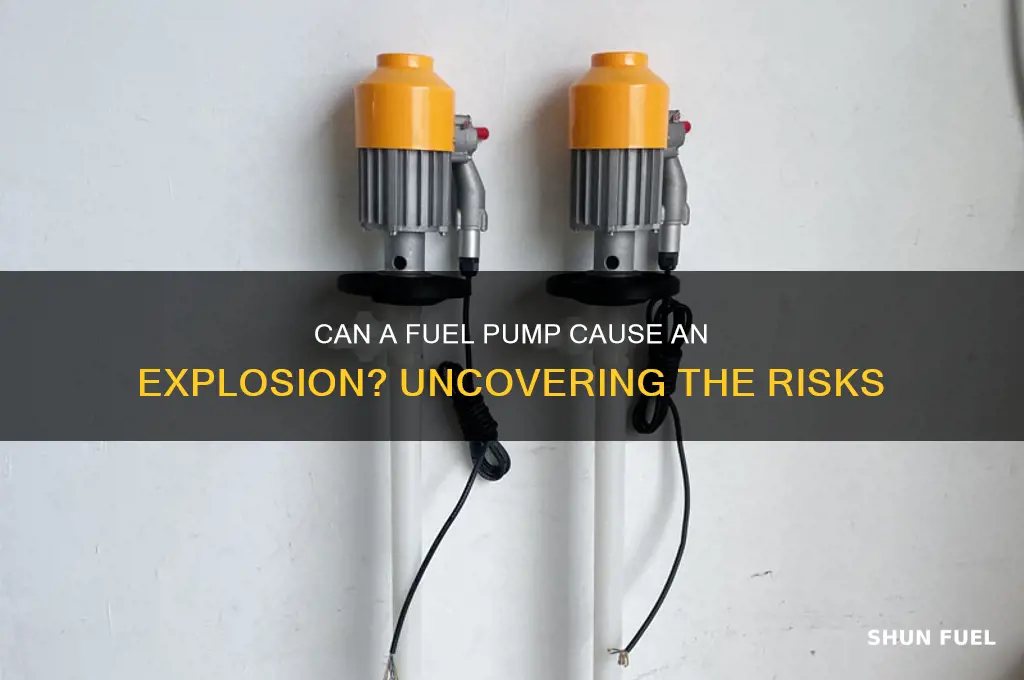 can a fuel pump cause an explosion
