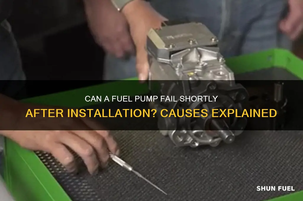 can a fuel pump go bad after a few months