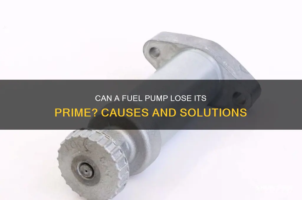 can a fuel pump lose its prime