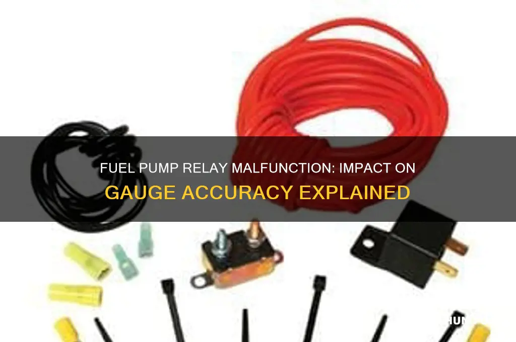 can a fuel pump relay causes a bad gauge reading