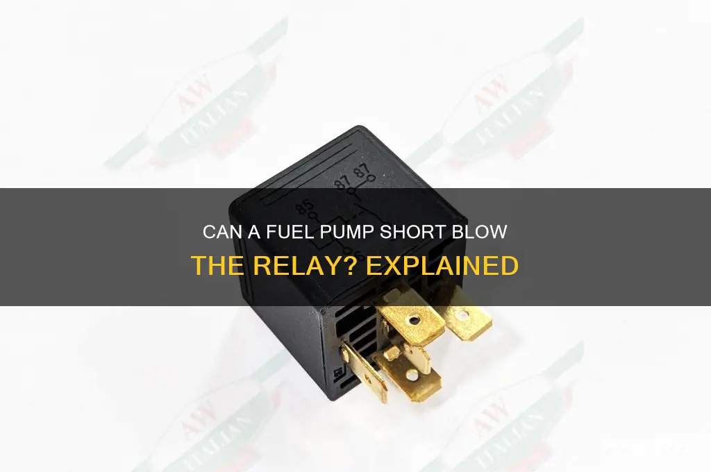 can a fuel pump short blow the relay