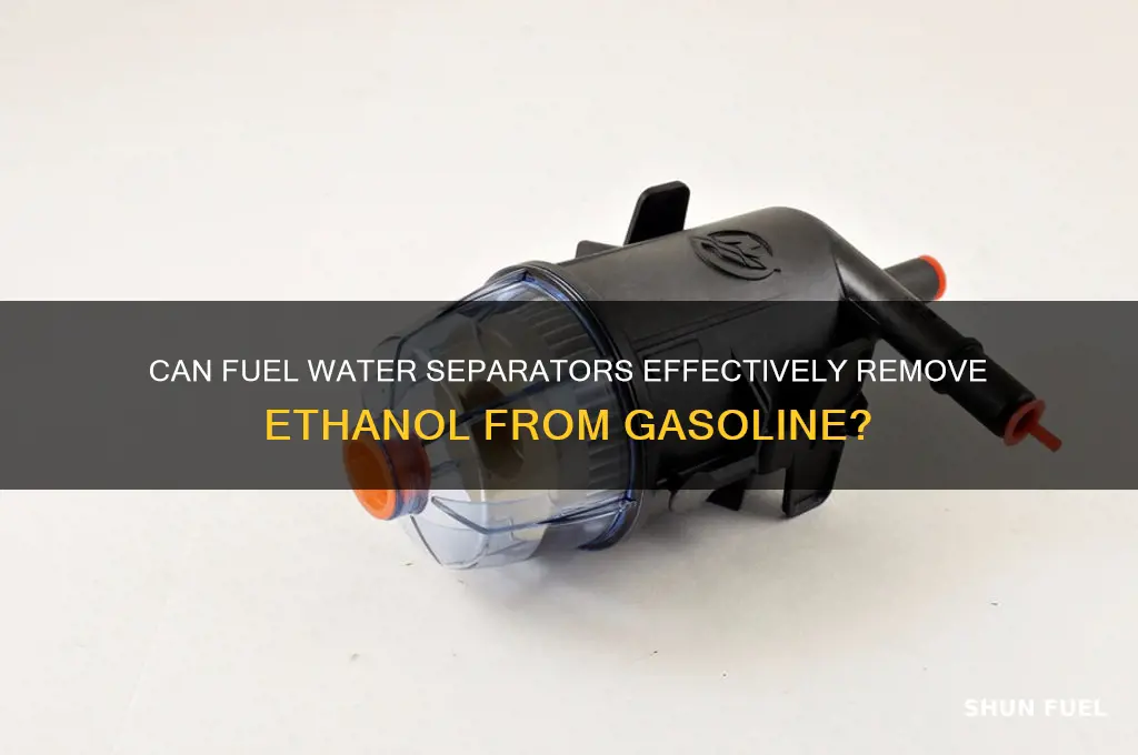 can a fuel water separator remove ethanol