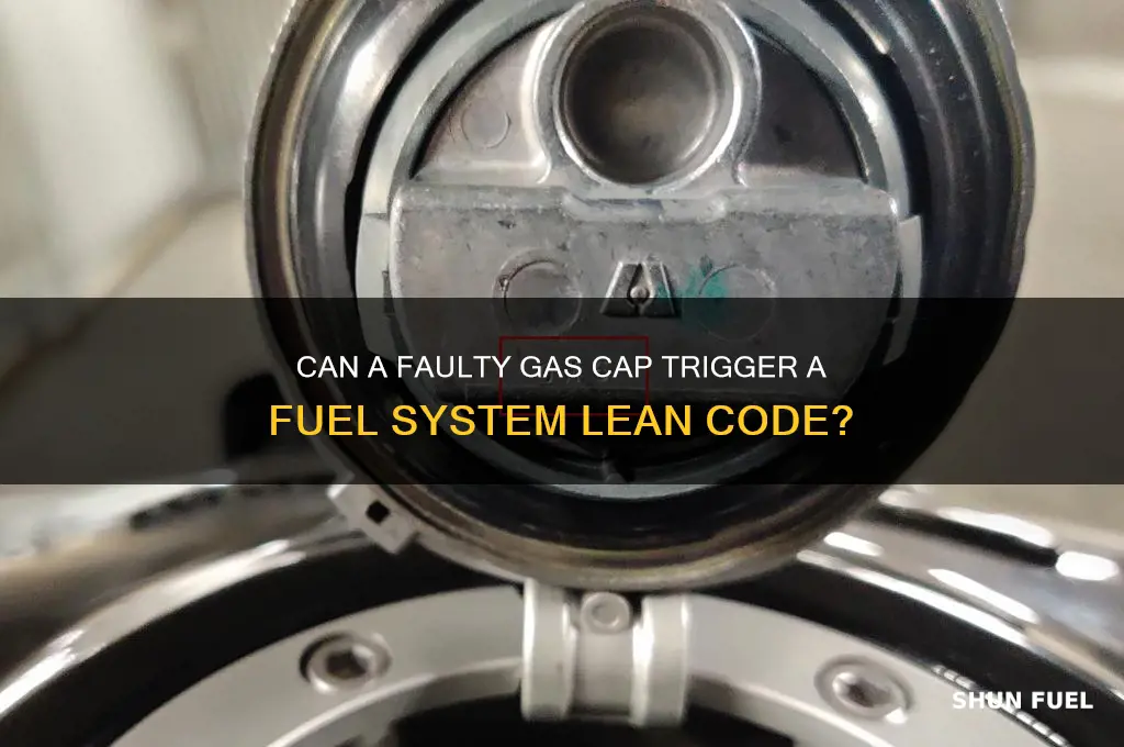 can a gas cap cause a fuel system lean code