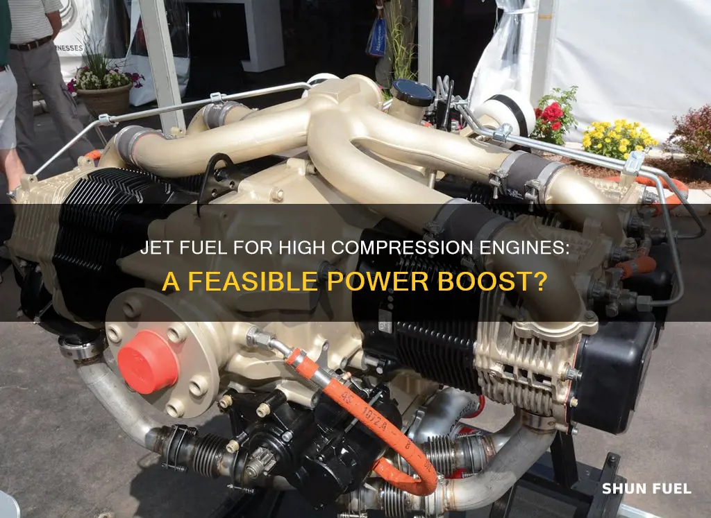 can a high compression car engine run on jet fuel