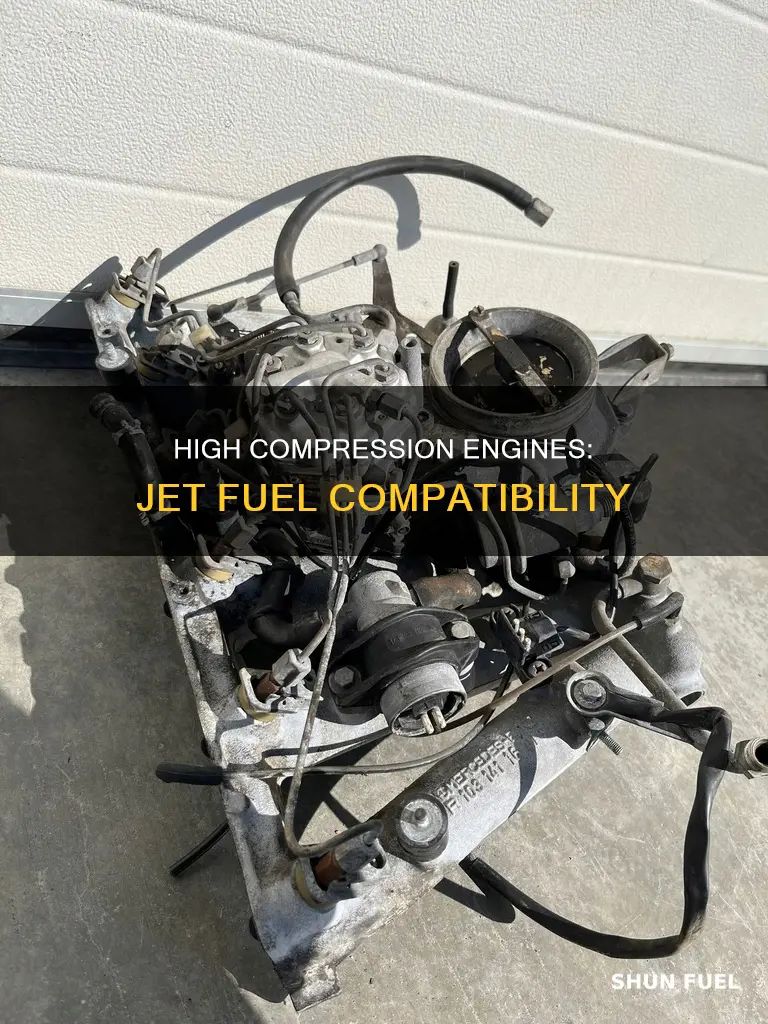 can a high compression car engine run on jet fuel