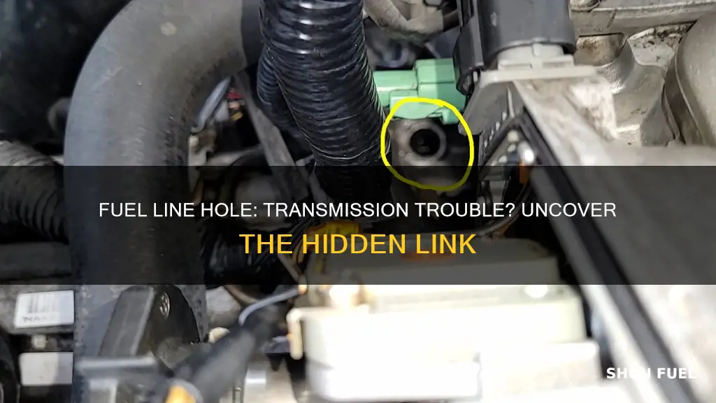 can a hole in your fuel line affect your transmission