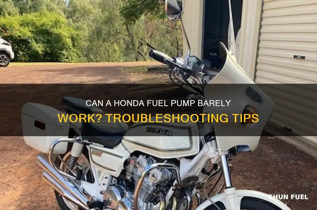 can a honda fuel pump barley work