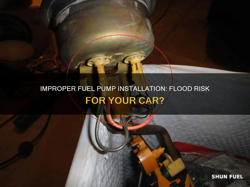 can a improperly installed fuel pump flood your car