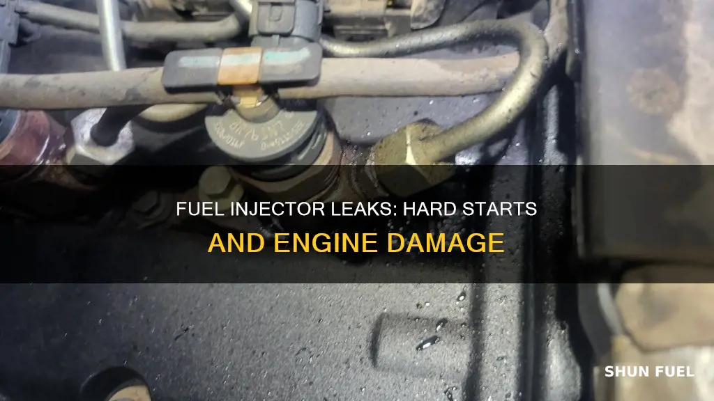 can a leaking fuel injector cause hard starting