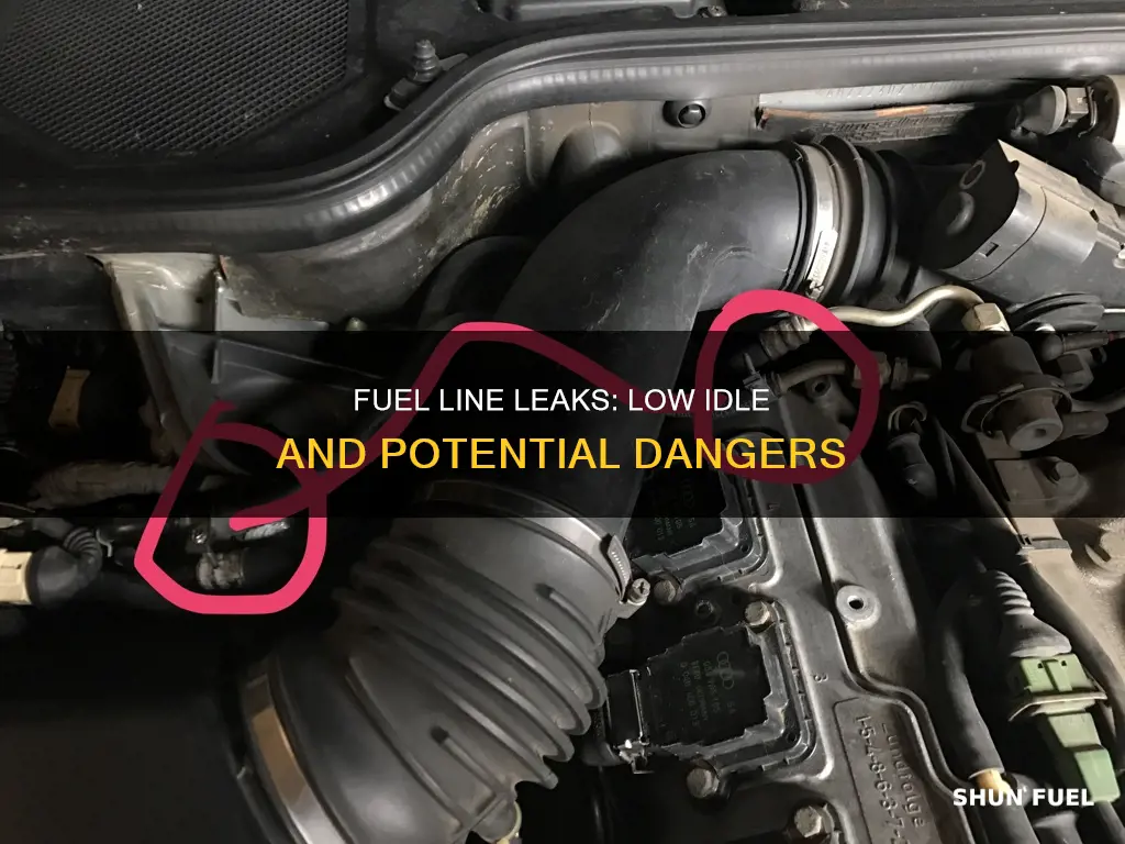 can a leaking fuel line cause low idle