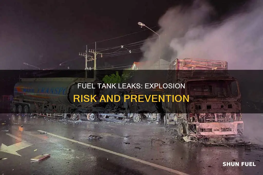 can a leaking fuel tank explode