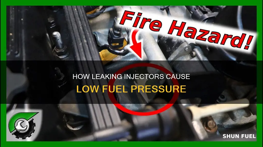 can a leaking injector cause low fuel pressure