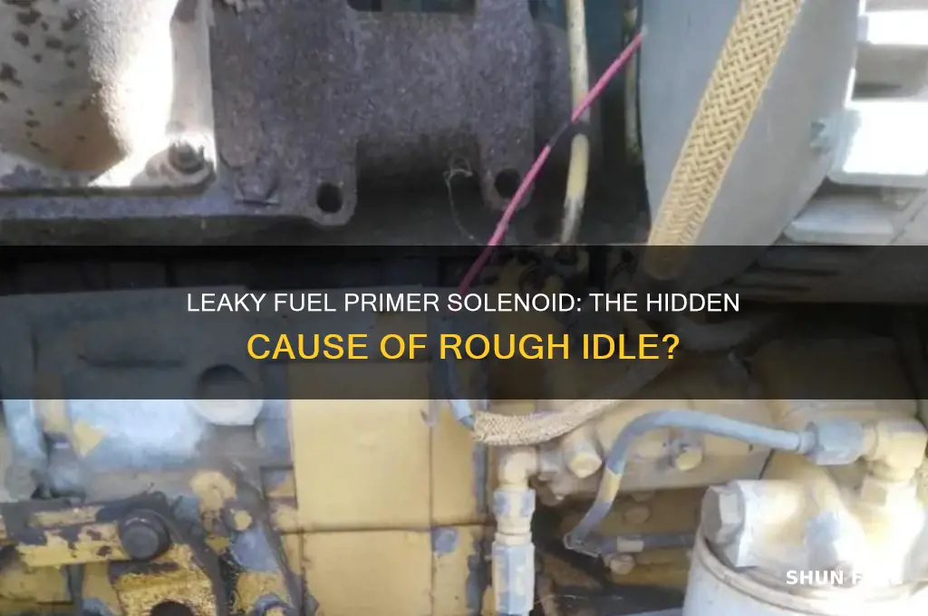 can a leaky fuel primer solenoid cause rough idle