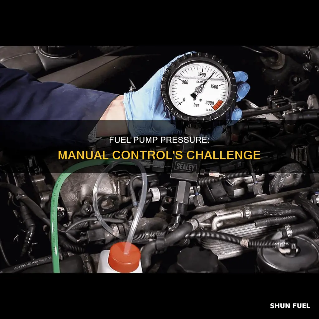 can a manual fuel pump have too much pres