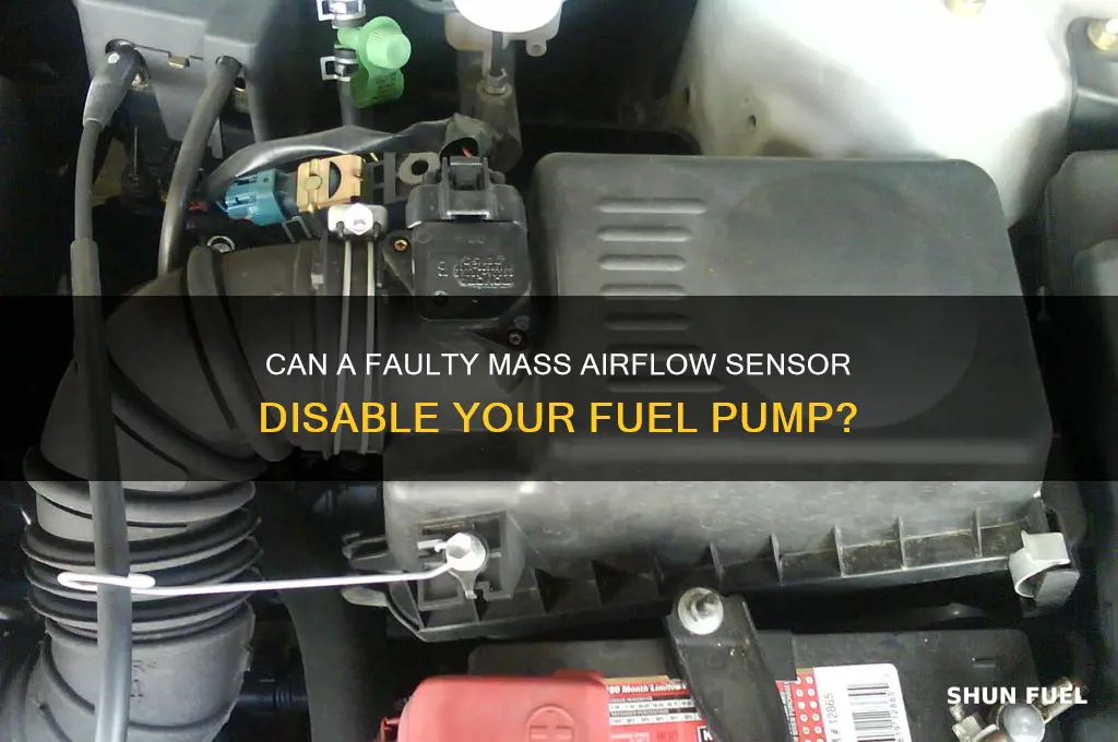 can a mass airflow sensor shut down a fuel pump