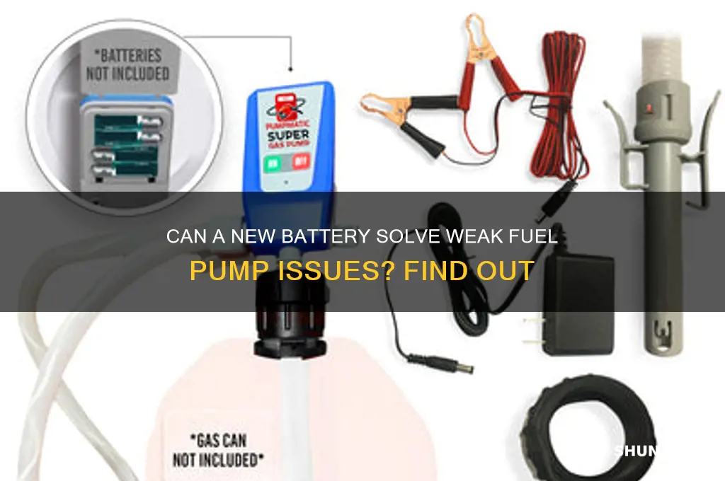 can a new battery fix a weak fuel pump