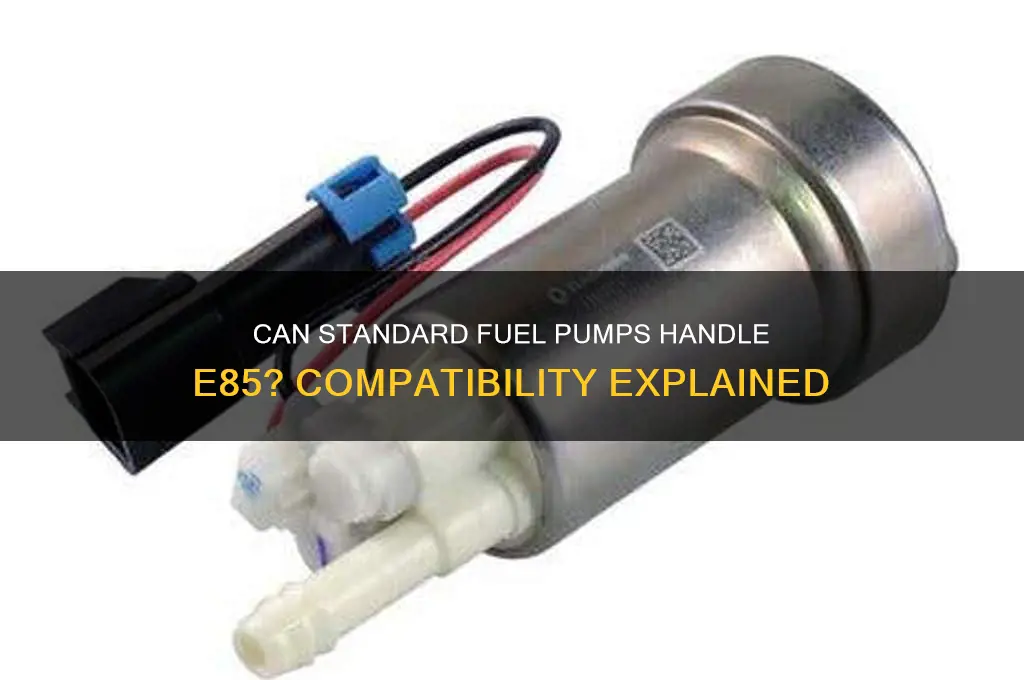 can a non e85 fuel pump run e85