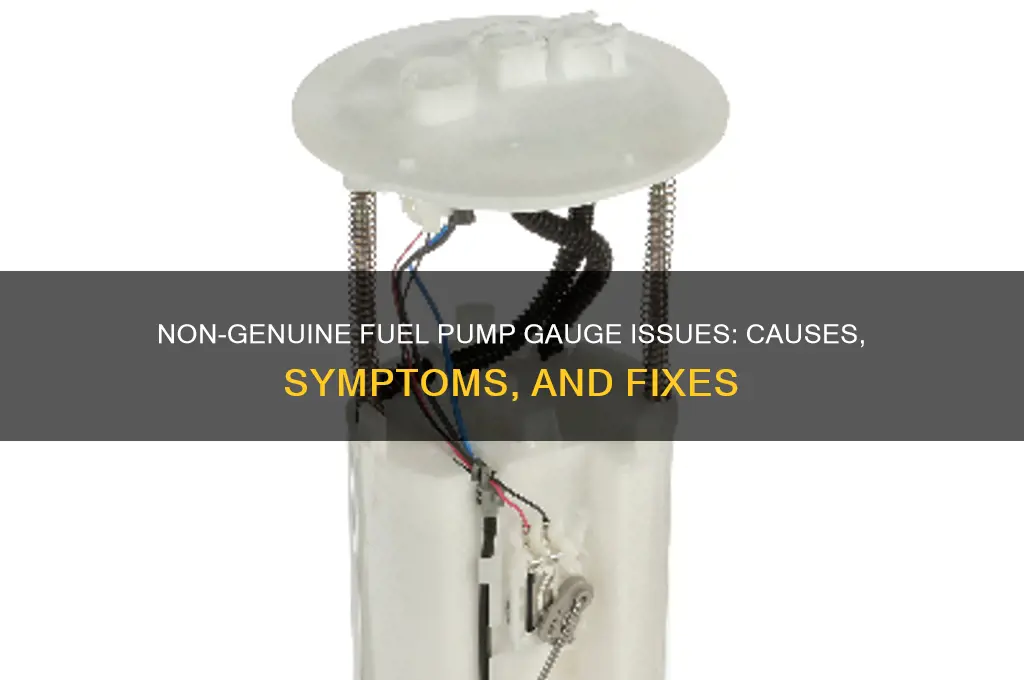 can a non genuine fuel pump gauge problem