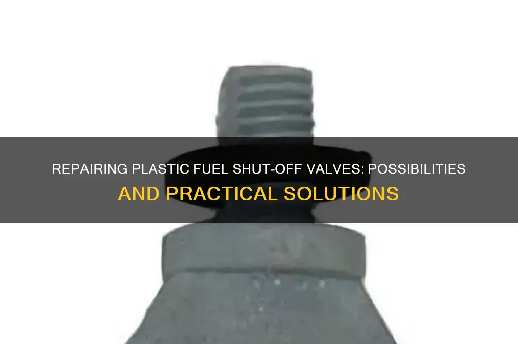 can a plastic fuel shut off valve be repaired