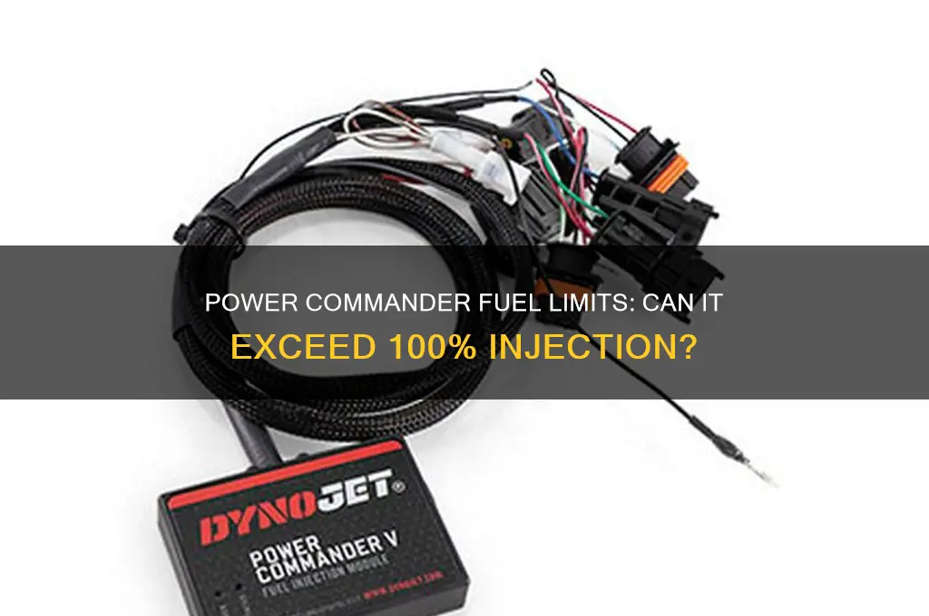can a power commander add fuel above 100