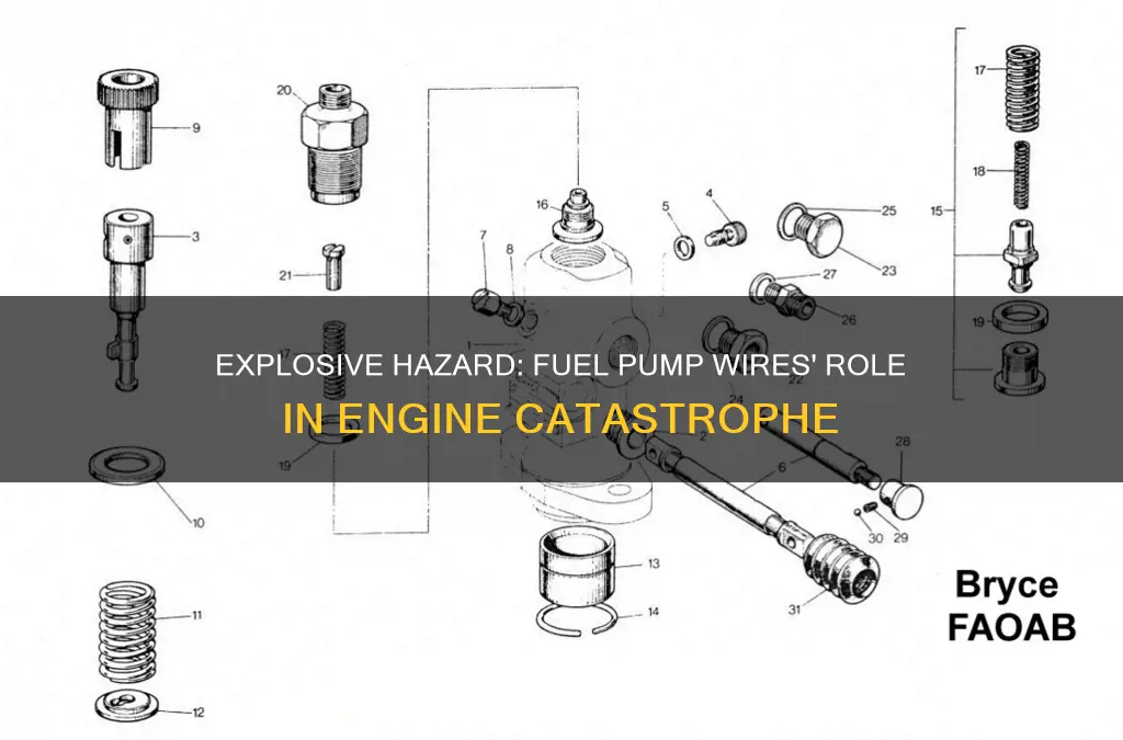 can a replaced fuel pump with criped wires explode