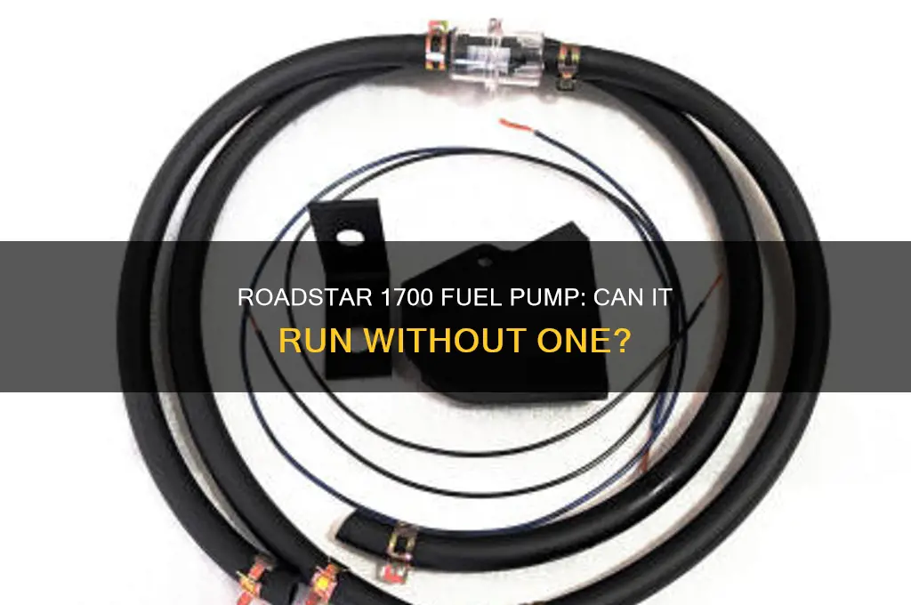 can a roadstar 1700 run without a fuel pump