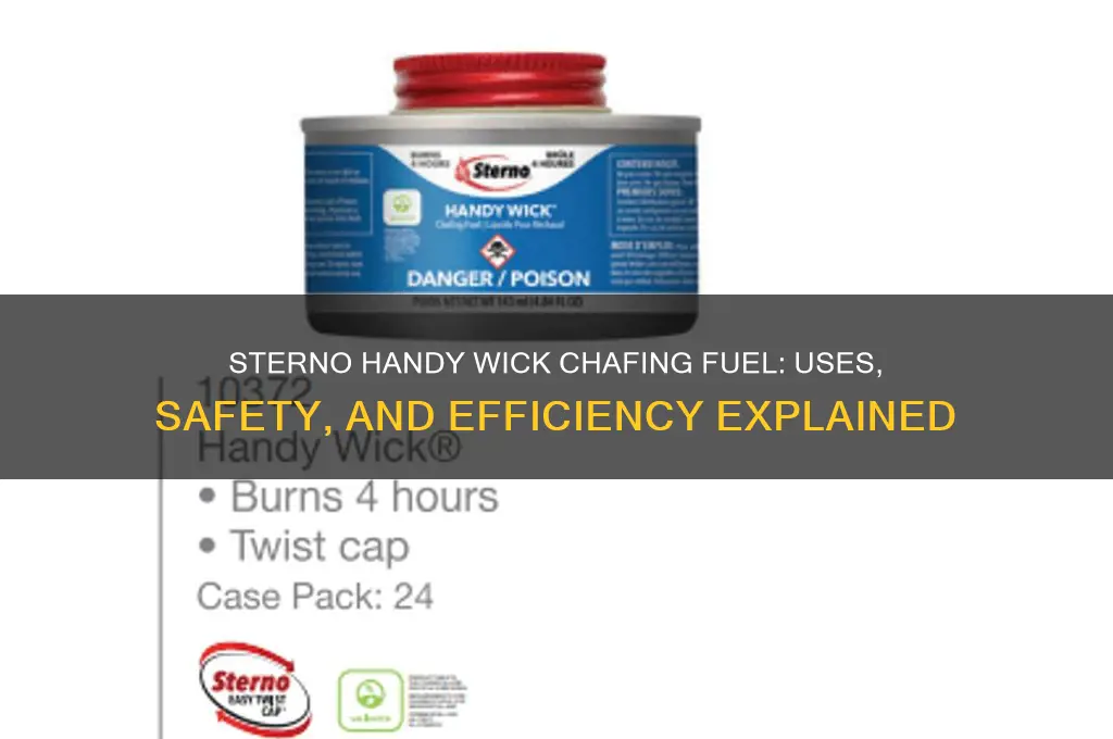 can a sterno handy wick chafing fuel